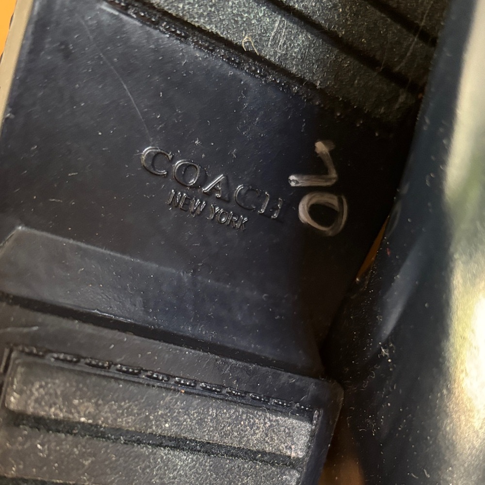 Coach Glossy Navy Rain Boots - Picture 9 of 10